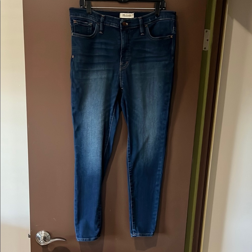 Madewell 9” Mid-Rise Skinny Denim Blue Jeans